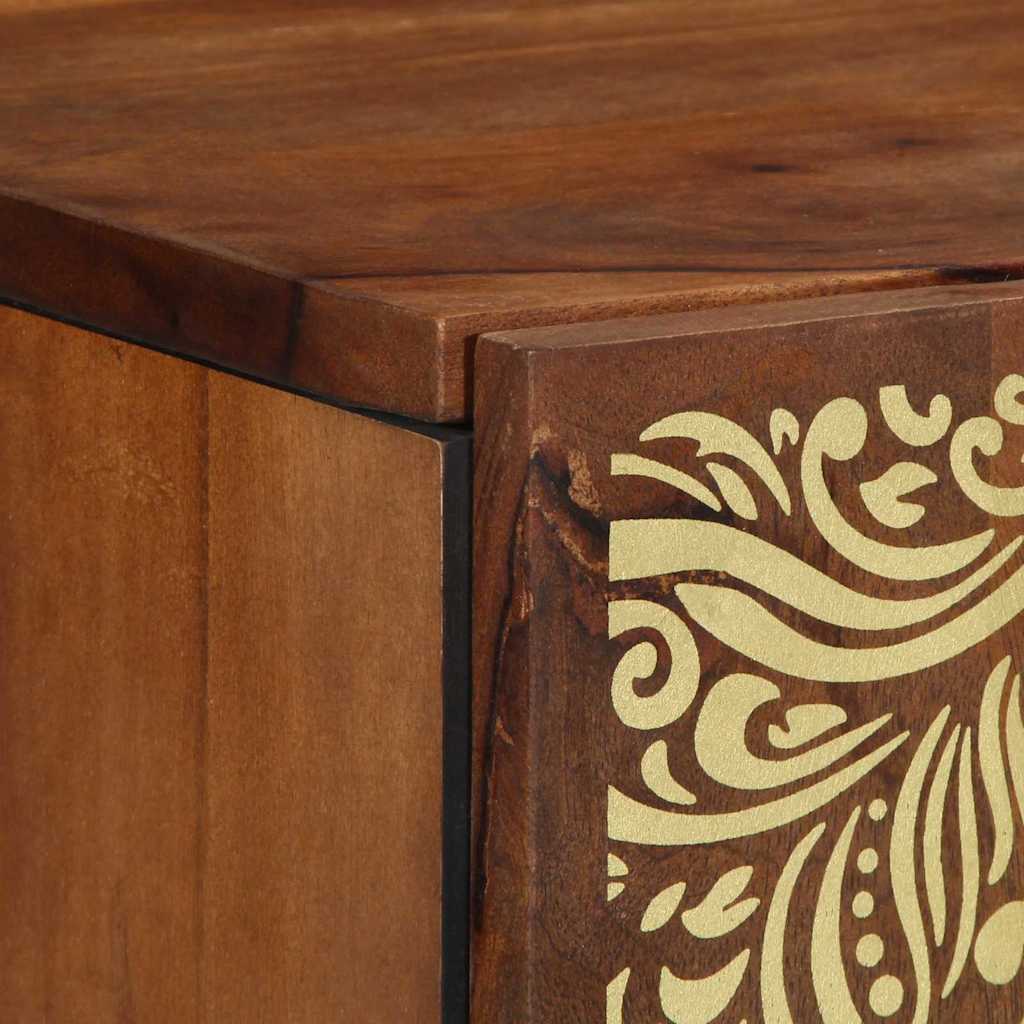 Vægskab med dør Honningbrun 38 x 33 x 48 cm Massivt mangotræ