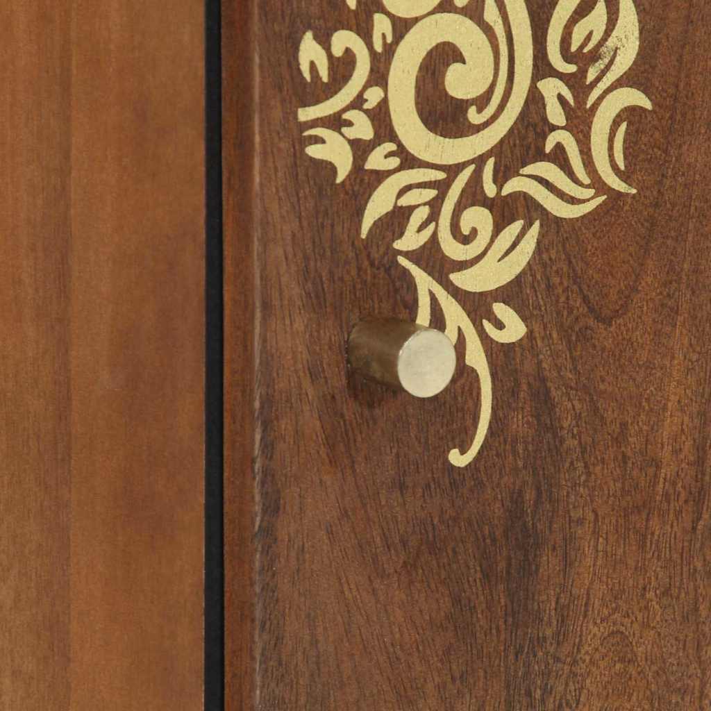 Vægskab med dør Honningbrun 38 x 33 x 48 cm Massivt mangotræ