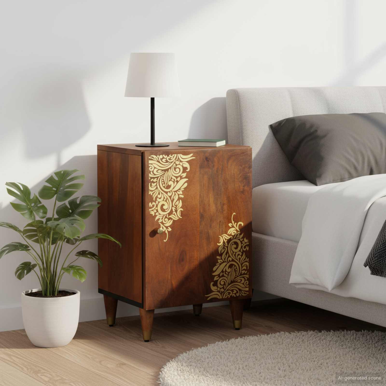 Badeværelsesskab Honningbrun 38 x 33 x 58 cm Massivt mangotræ