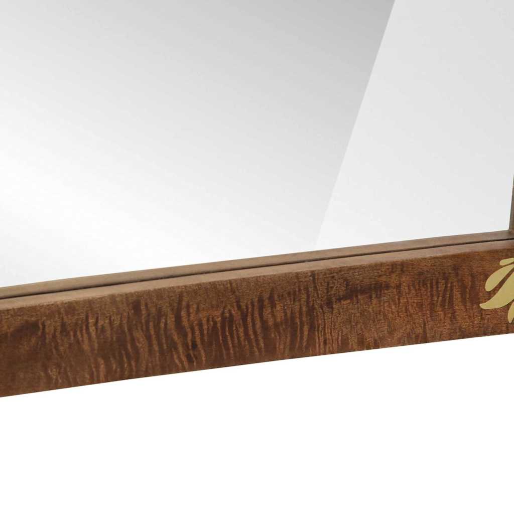 Badeværelsesspejl med spejl Honningbrun 70 x 50 x 2,5 cm