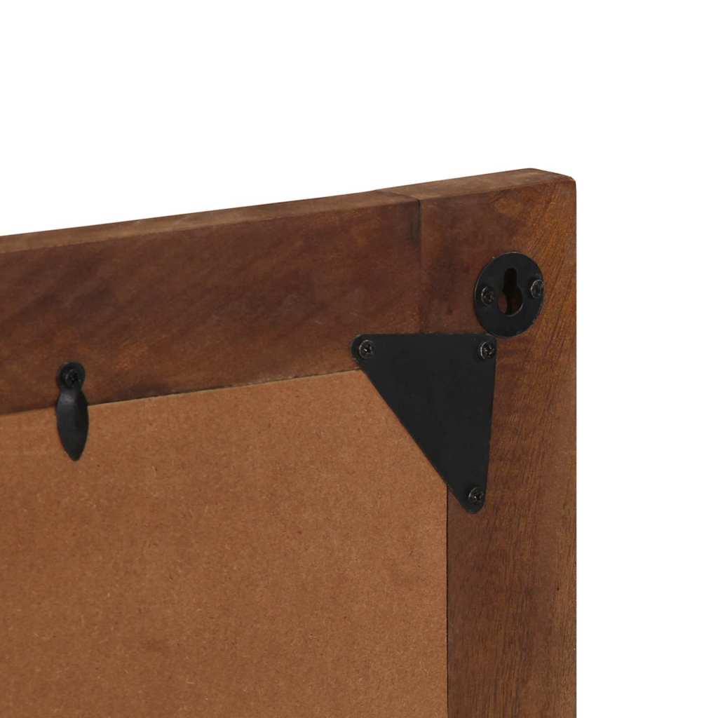 Badeværelsesspejl med spejl Honningbrun 70 x 50 x 2,5 cm