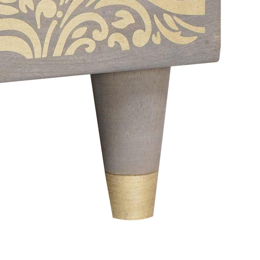 Sofabord Grå 80 x 50 x 40 cm Massivt mangotræ