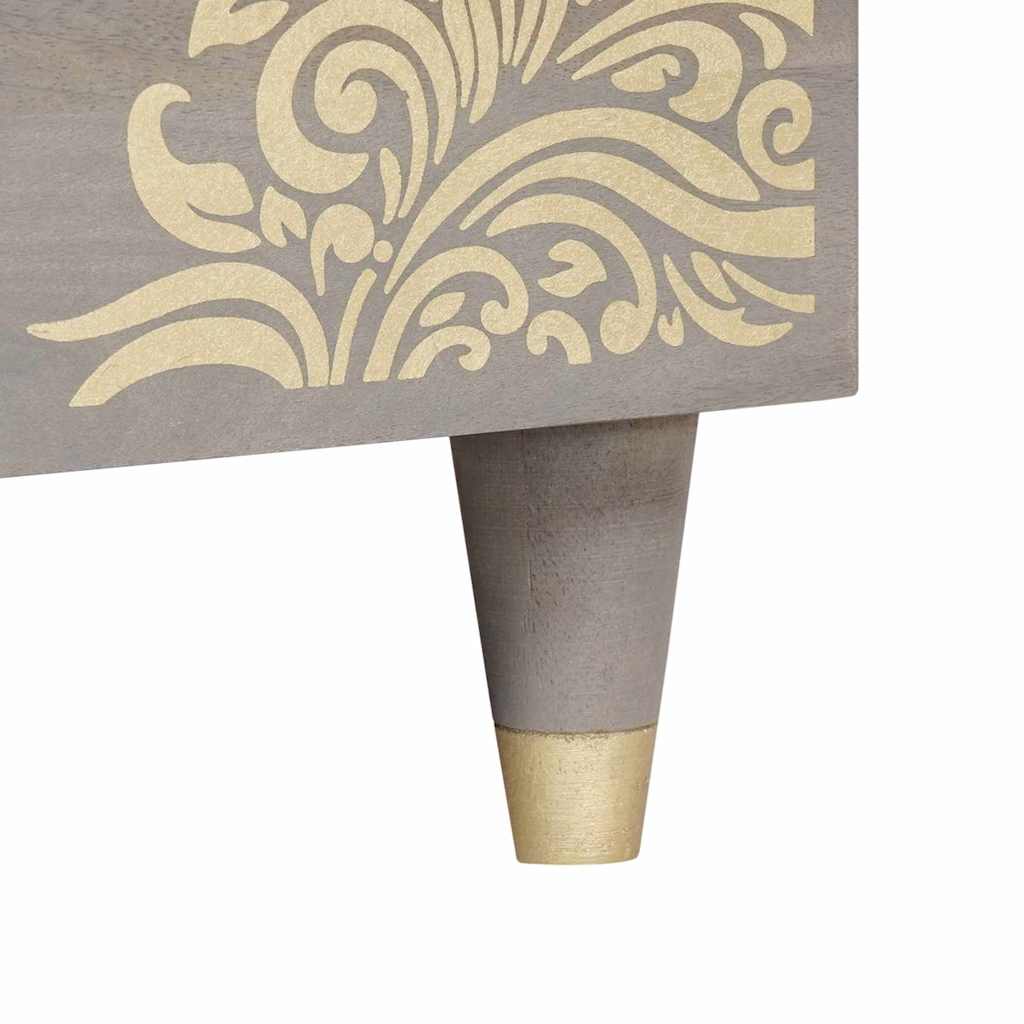 Sofabord Grå 80 x 50 x 40 cm Massivt mangotræ