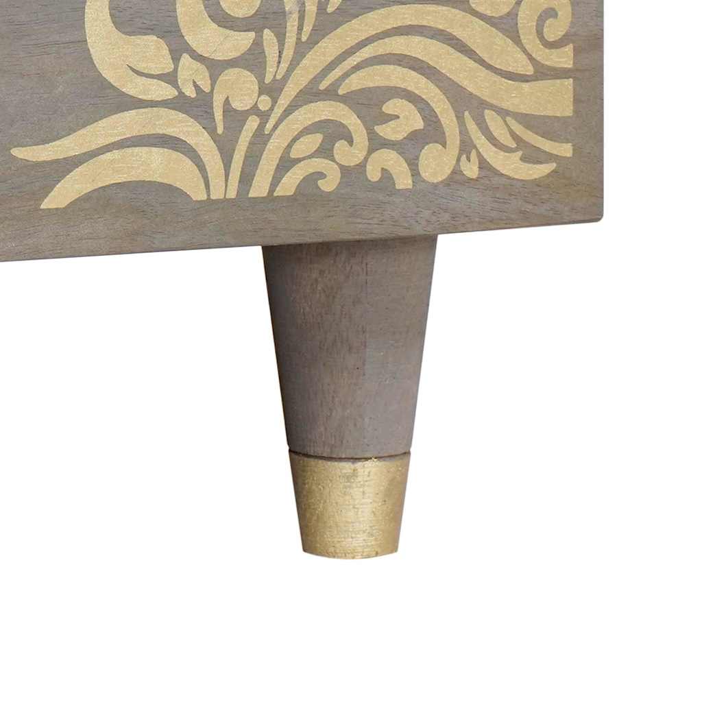 Sofabord Grå 100 x 54 x 40 cm Massivt mangotræ