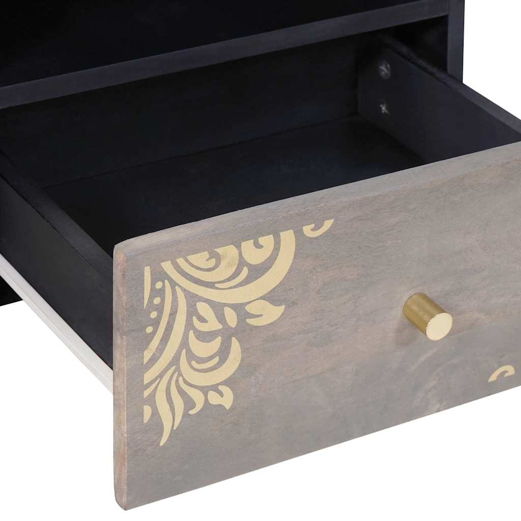 Sofabord med skuffe Grå 80 x 54 x 40 cm Massivt mangotræ