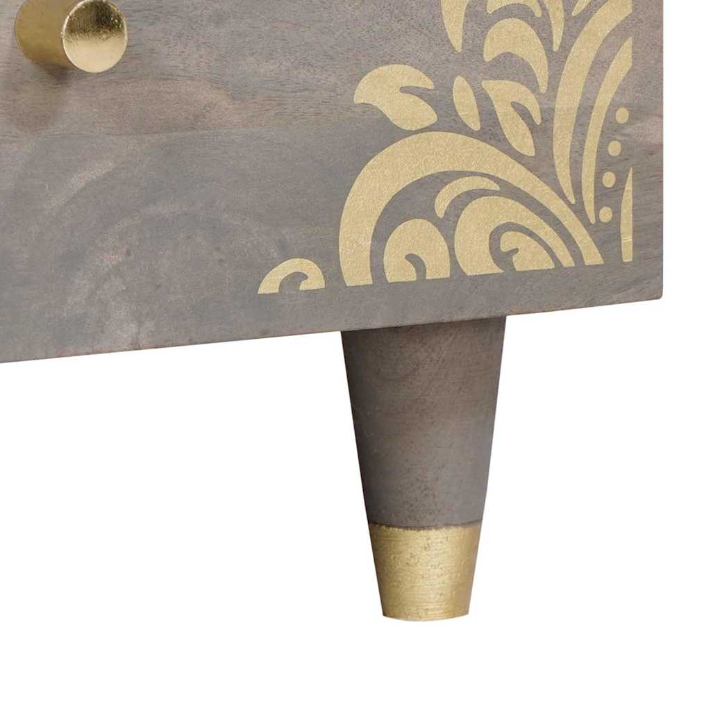 Sofabord med skuffe Grå 80 x 54 x 40 cm Massivt mangotræ