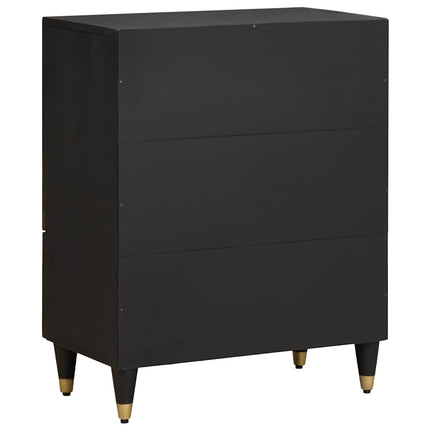 Sideboard Sort 60 x 33 x 75 cm Massivt mangotræ