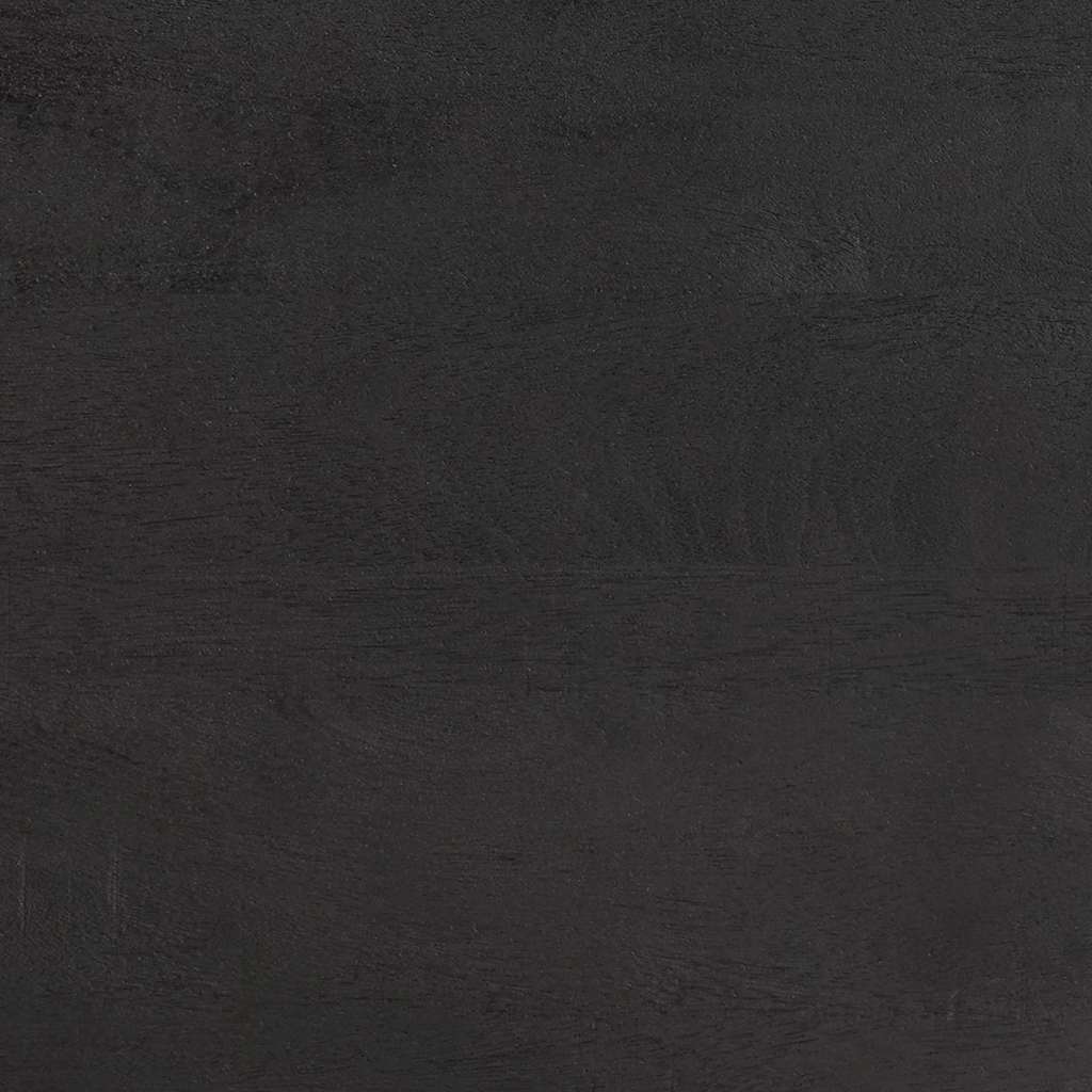 Sengebord med Dør Sort 50 x 33 x 60 cm Massivt mangotræ