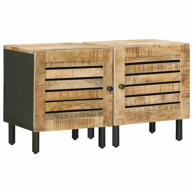 Sengebord 2 stk. Naturfarvet 40 x 33 x 46 cm Massivt mangotræ