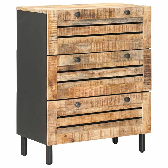Opbevaringsskabe 60 x 33 x 75 cm Massivt mangotræ Naturfarvet