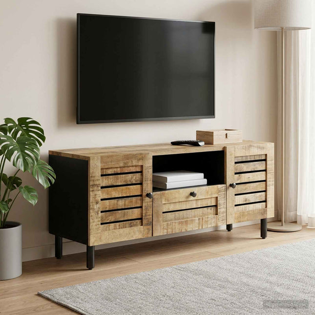 Opbevaringsskabe Naturfarvet 105 x 33 x 46 cm Massivt mangotræ