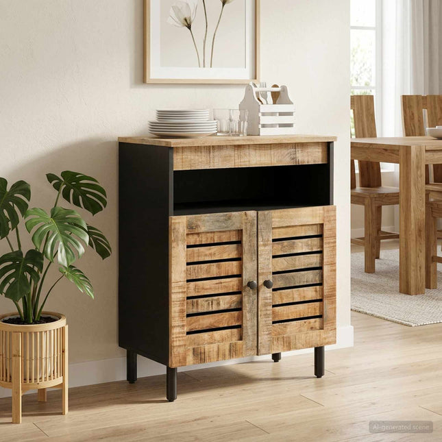Opbevaringsskabe Naturfarvet 60 x 33 x 75 cm Massivt mangotræ