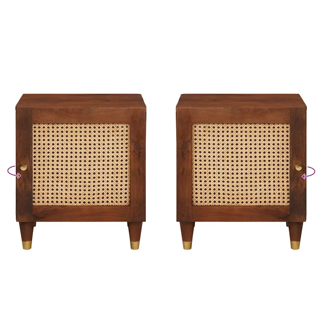 Sengeborde 2 pcs 40 x 33,5 x 46 cm