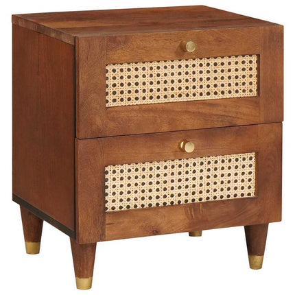 Natskab 2 pcs Brun 40 x 33,5 x 46 cm Massivt akacietræ