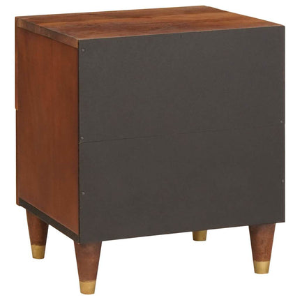 Natskab 2 pcs Brun 40 x 33,5 x 46 cm Massivt akacietræ