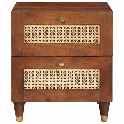 Natskab 2 pcs Brun 40 x 33,5 x 46 cm Massivt akacietræ
