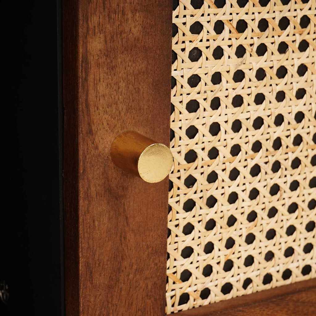 Sofaborde Brun 80 x 50 x 40 cm Rattan og solid mango træ