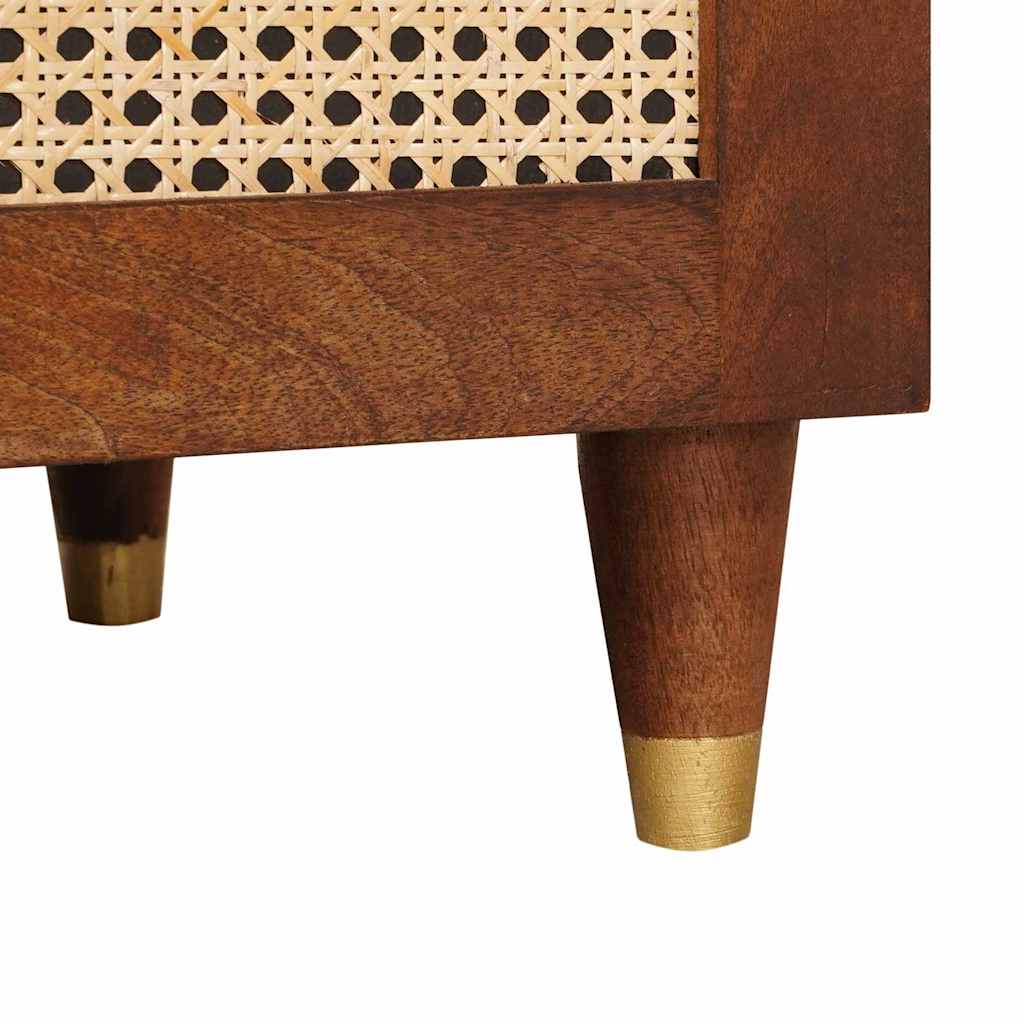 Sofaborde Brun 80 x 50 x 40 cm Rattan og solid mango træ