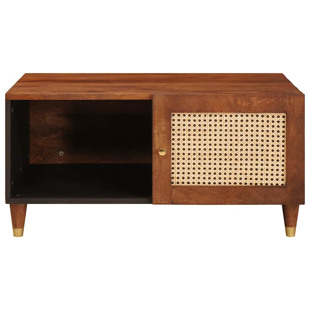 Sofaborde Brun 80 x 50 x 40 cm Rattan og solid mango træ