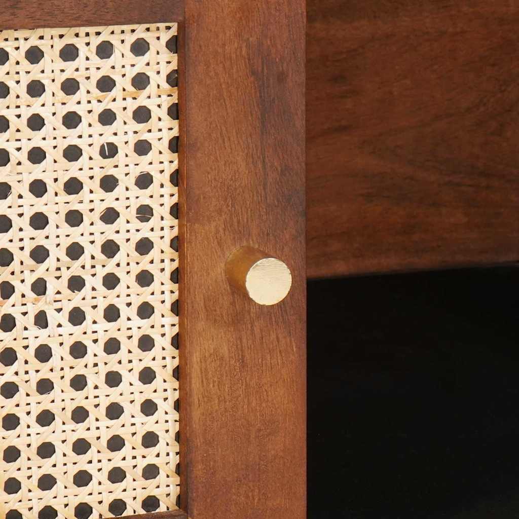 Sofaborde Brun 100 x 54 x 40 cm Rattan og solid mango træ