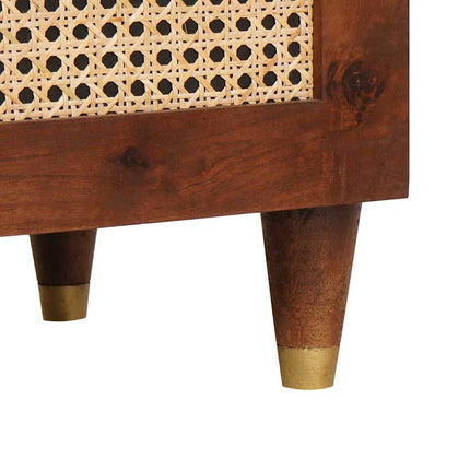 Sideboard med skuffe Brun 38 x 33,5 x 160 cm Massivt mangotræ