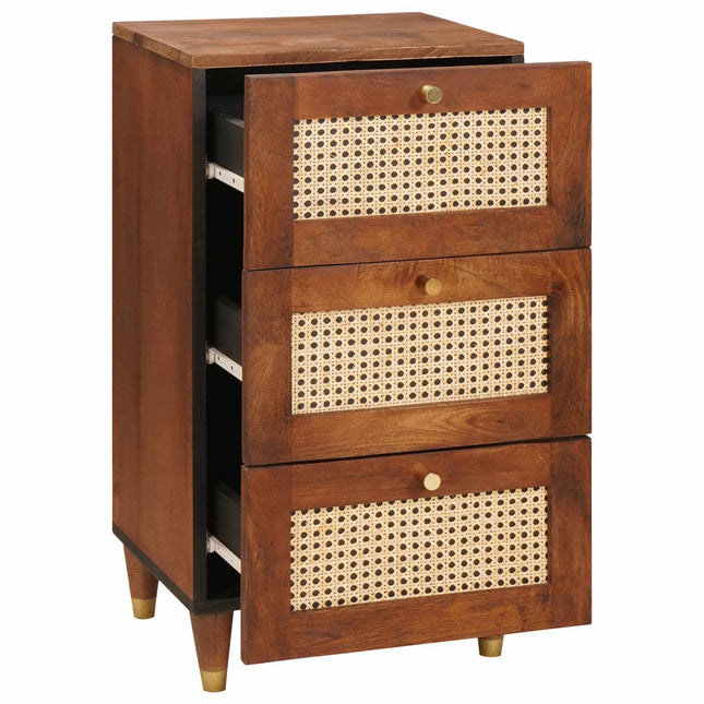 Sideboard med skuffe Brun 40 x 33,5 x 75 cm Massivt mangotræ