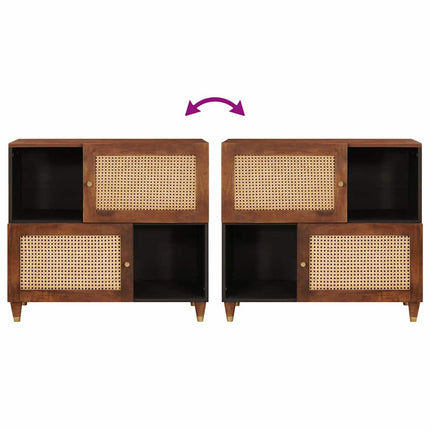 Sideboard Brun 80 x 33,5 x 75 cm Massivt mangotræ