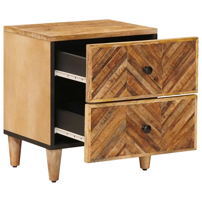 Sengebord med skuffe Brun 40 x 33,5 x 46 cm Massivt mangotræ