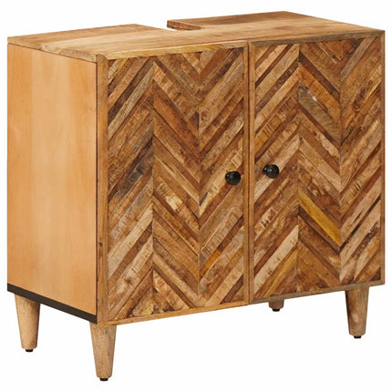 Vaskeskab med opbevaring Brun 62 x 33 x 58 cm Massivt mangotræ