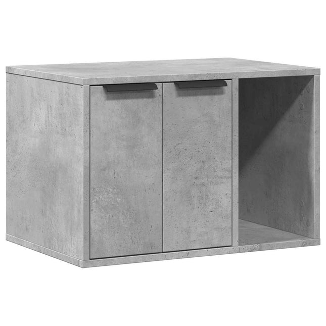 toiletskjuler kattebakke 60x40x40 cm konstrueret træ betongrå