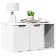 toiletskjuler til kattebakke 80x50x45 cm konstrueret træ hvid