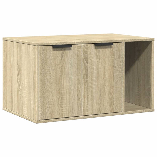 toiletskjuler kattebakke 80x50x45 cm konstrueret træ sonoma-eg