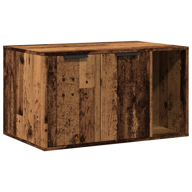 toiletskjuler kattebakke 80x50x45 cm konstrueret træ gammelt eg