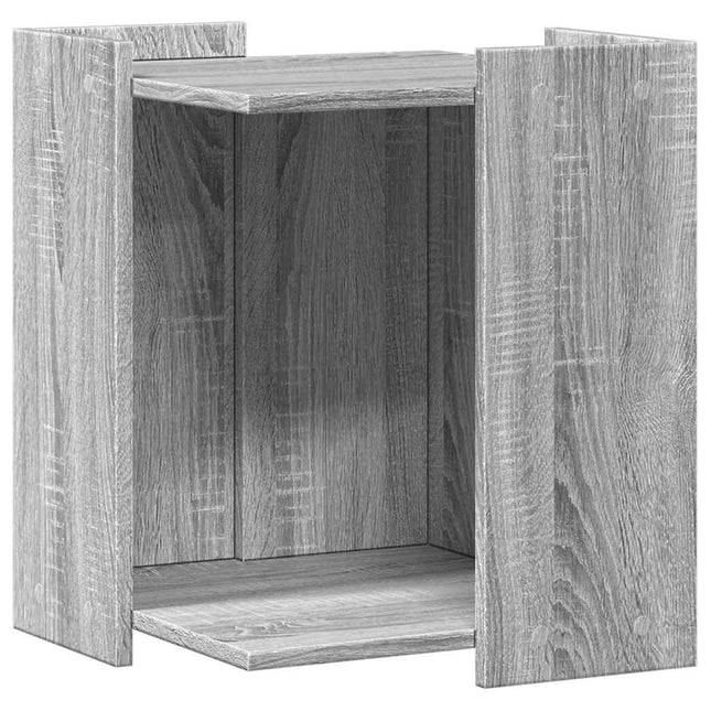 toiletskjuler kattebakke 42x42x51 cm konstrueret træ grå sonoma