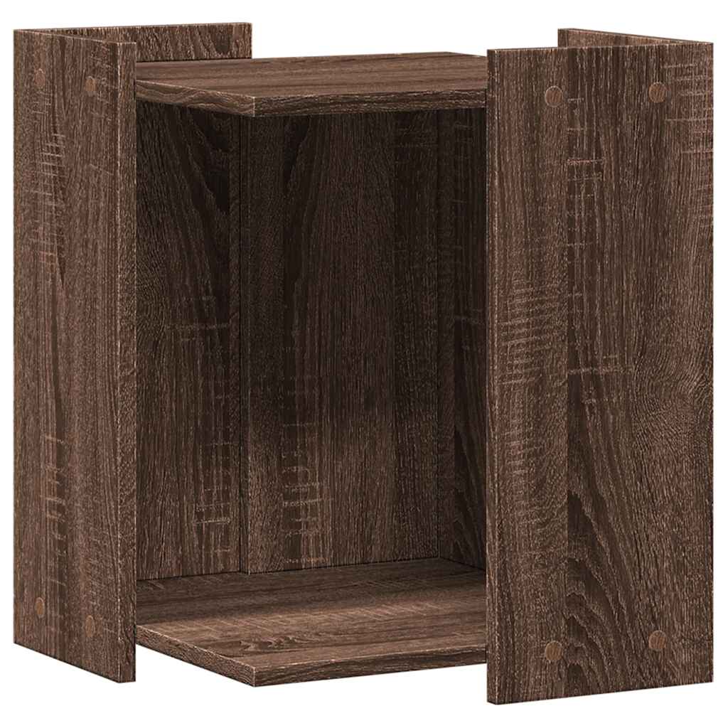 toiletskjuler kattebakke 42x42x51 cm konstrueret træ brunt eg