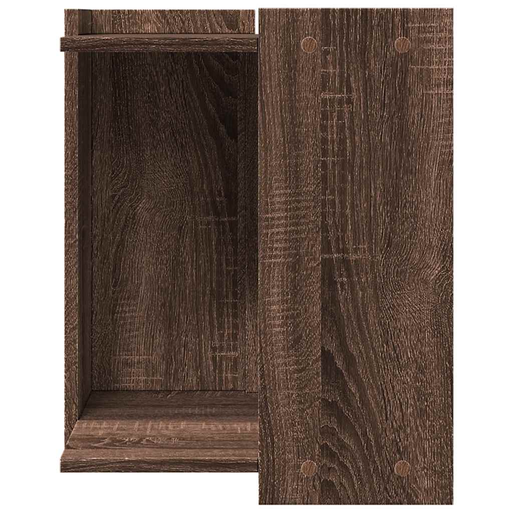 toiletskjuler kattebakke 42x42x51 cm konstrueret træ brunt eg