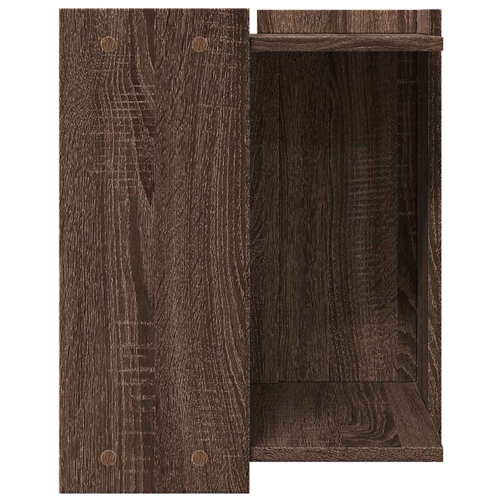 toiletskjuler kattebakke 42x42x51 cm konstrueret træ brunt eg