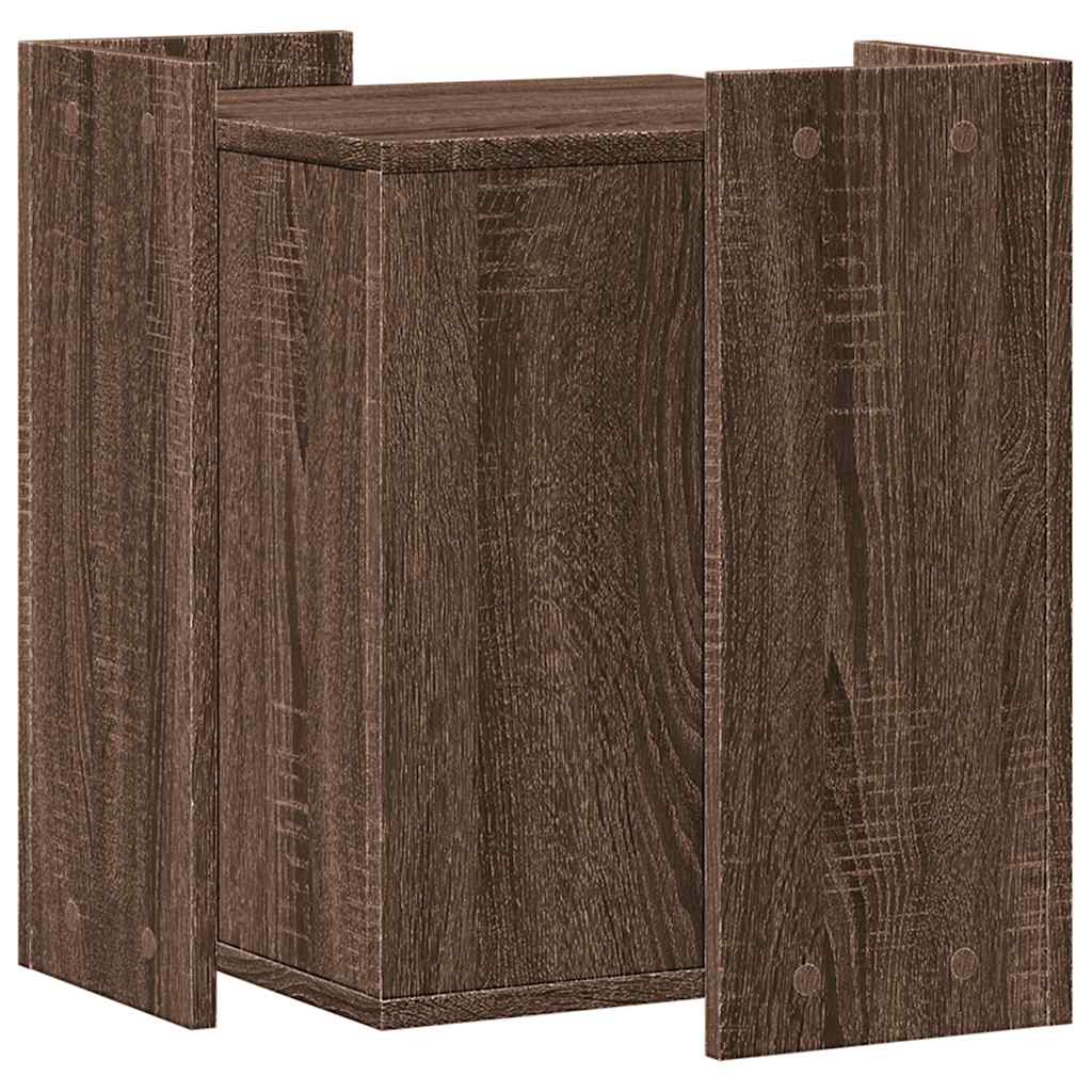 toiletskjuler kattebakke 42x42x51 cm konstrueret træ brunt eg