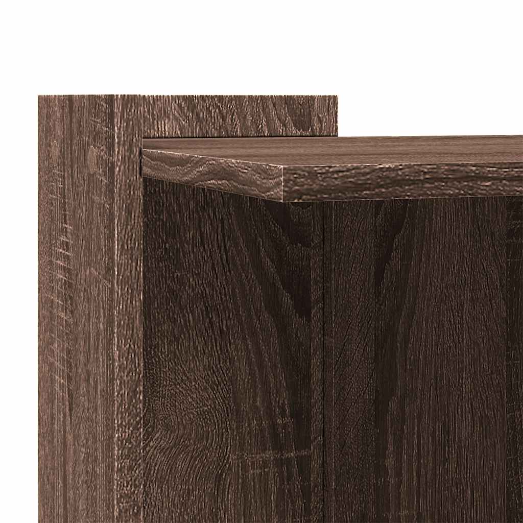 toiletskjuler kattebakke 42x42x51 cm konstrueret træ brunt eg