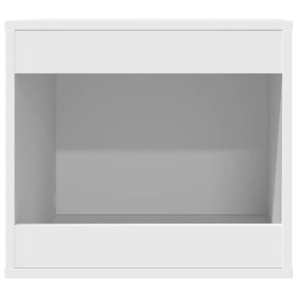 toiletskjuler til kattebakke 47x59x42 cm konstrueret træ hvid