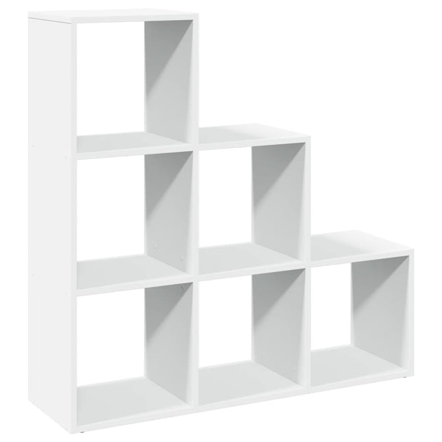 rumdelerreol 3-lags hvid 99x29x99 cm konstrueret træ