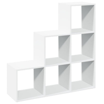 rumdelerreol 3-lags hvid 99x29x99 cm konstrueret træ