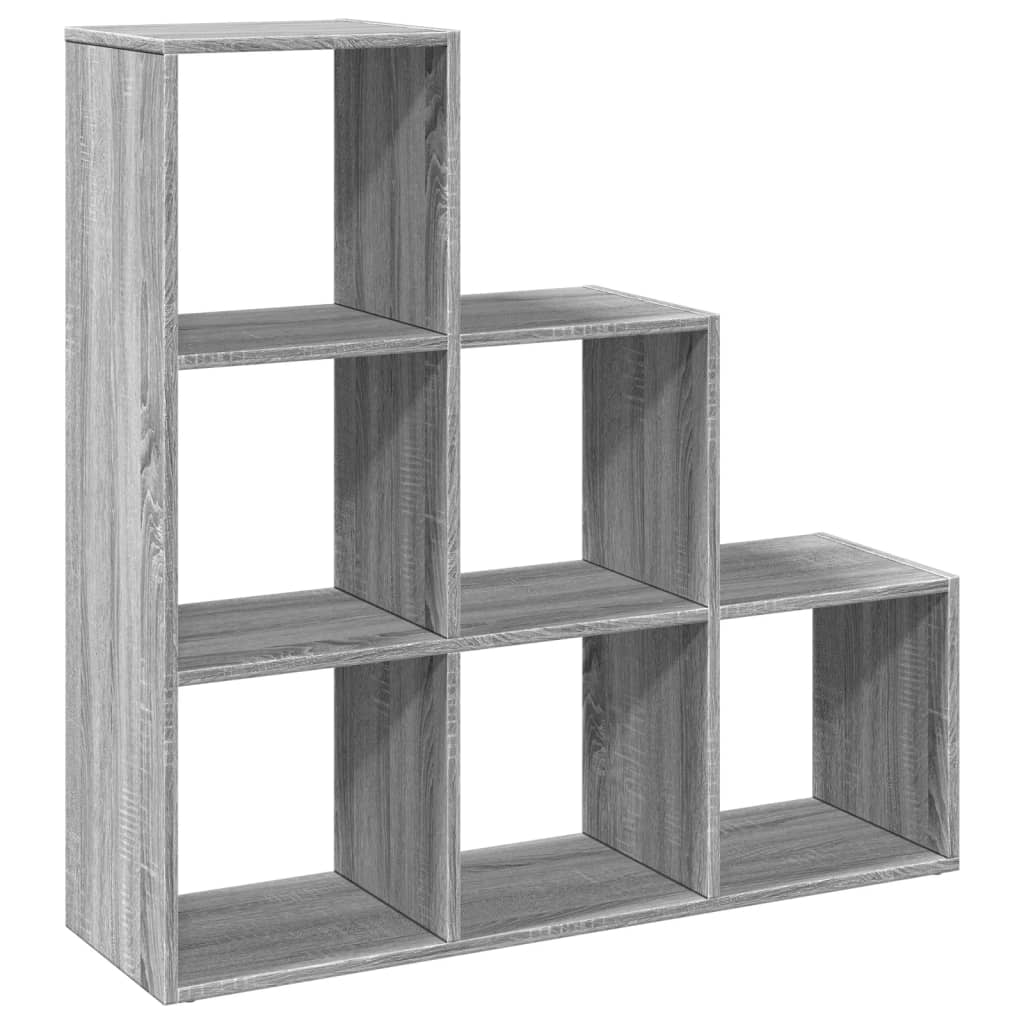 bogreol/rumdeler 99x29x99 cm 3 niveauer konstrueret træ billede