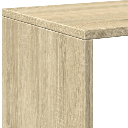 bogreol/rumdeler 131,5x29x131,5 cm konstrueret træ sonoma-eg