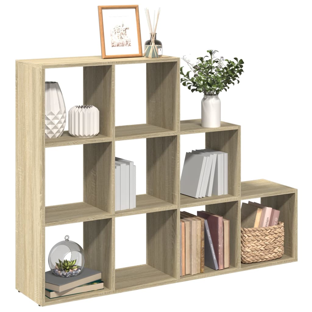 vidaXL bogreol/rumdeler 137,5x29x103,5 cm konstrueret træ sonoma-eg