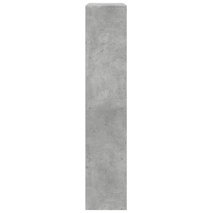 bogreol/rumdeler 143,5x29x143,5 cm konstrueret træ betongrå