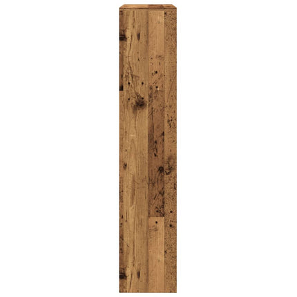bogreol/rumdeler 143,5x29x143,5 cm konstrueret træ antikt træ