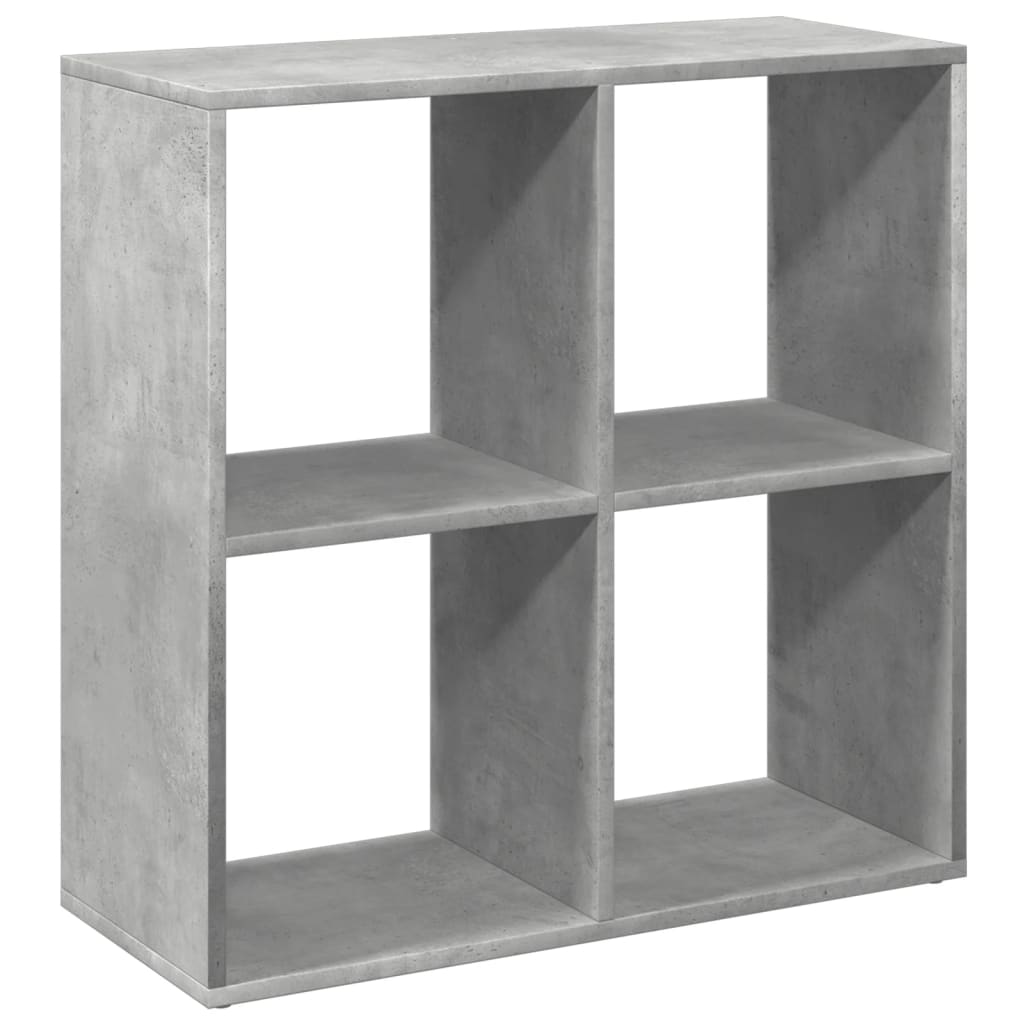 bogreol/rumdeler 69,5x29x69,5 cm konstrueret træ betongrå billede