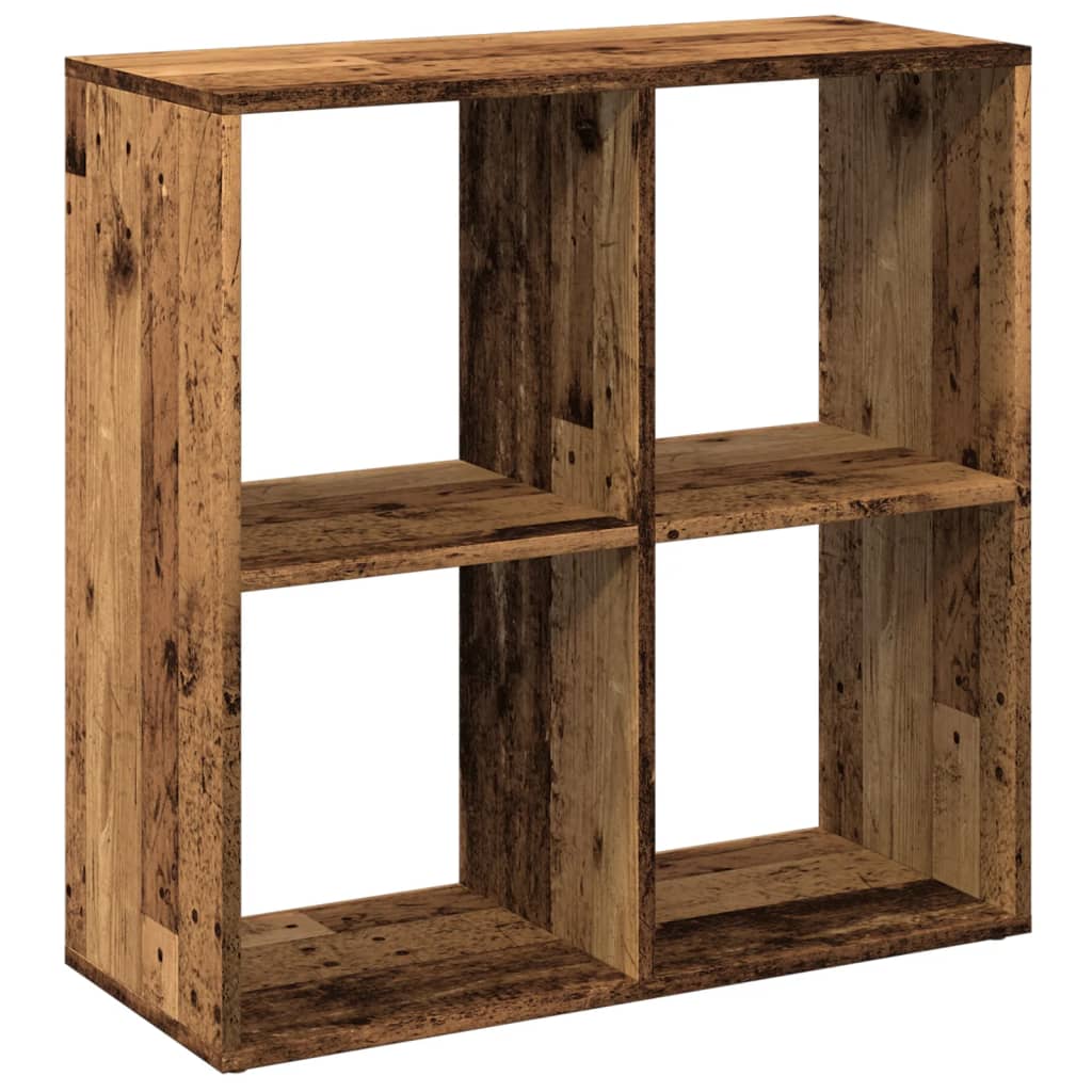 bogreol/rumdeler 69,5x29x69,5 cm konstrueret træ antikt træ billede