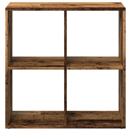 bogreol/rumdeler 69,5x29x69,5 cm konstrueret træ antikt træ